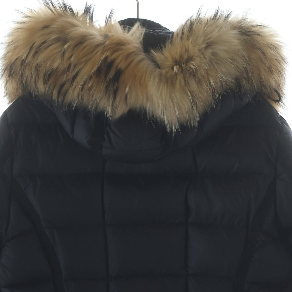 MONCLER(モンクレール) HERMIFUR エルミファー ファー フーデッドダウンコート ジャケット レディース ブラック 420934995615 53048