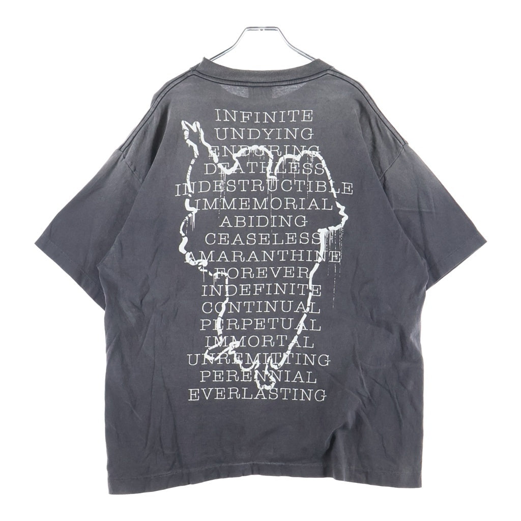 SAINT MICHAEL(セントマイケル) SS TEE HOPE SPRING ホープスプリング ヴィンテージ加工 クルーネック半袖Tシャツ カットソー グレー SM-HR8-0000-006