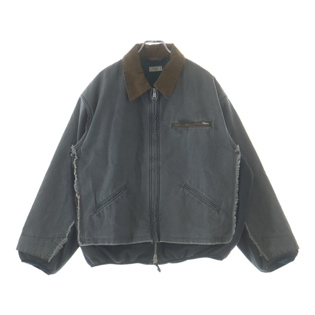 YOKE(ヨーク) 26SS CONNECTED WORK JACKET コネクテッド フリース切り替え ジップアップ ワーク ジャケット グレー YK26SS01195B YK26SS01195B