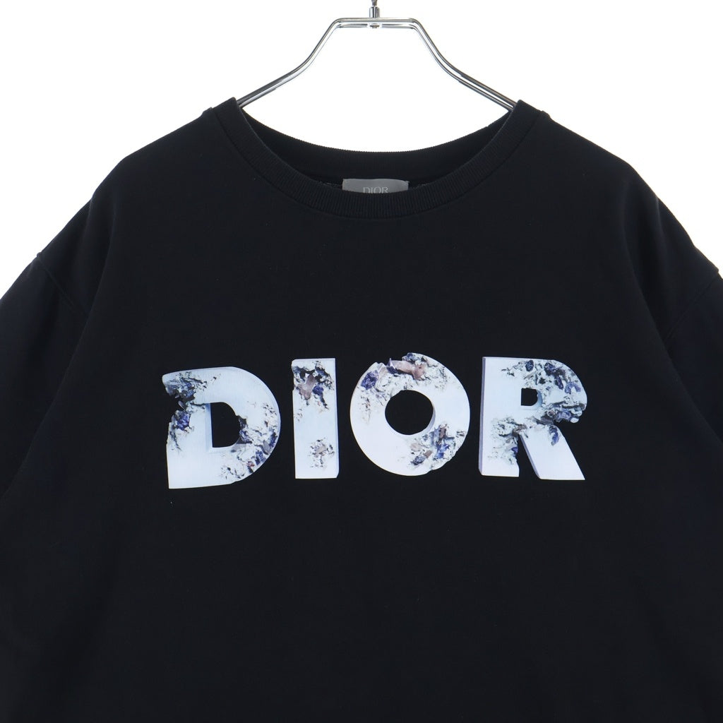 DIOR(ディオール) 20SS ×DANIEL ARSHAM ダニエルアーシャム フロントロゴプリントTシャツ 半袖クルーネックカットソー ブラック 023J615B0554