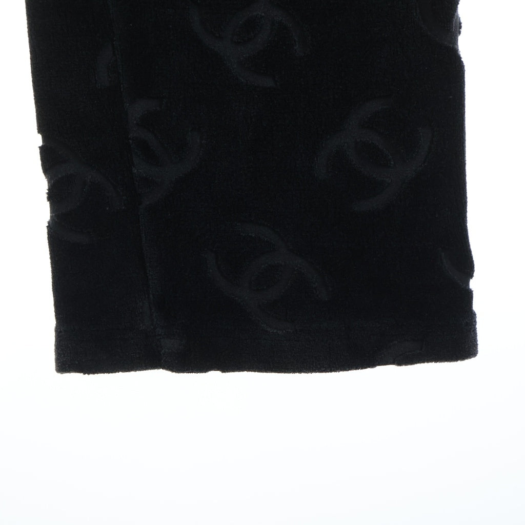 CHANEL BOUTIQUE(シャネルブティック) 96SS ココマーク総柄 レギンス ベロアパンツ レディース ブラック