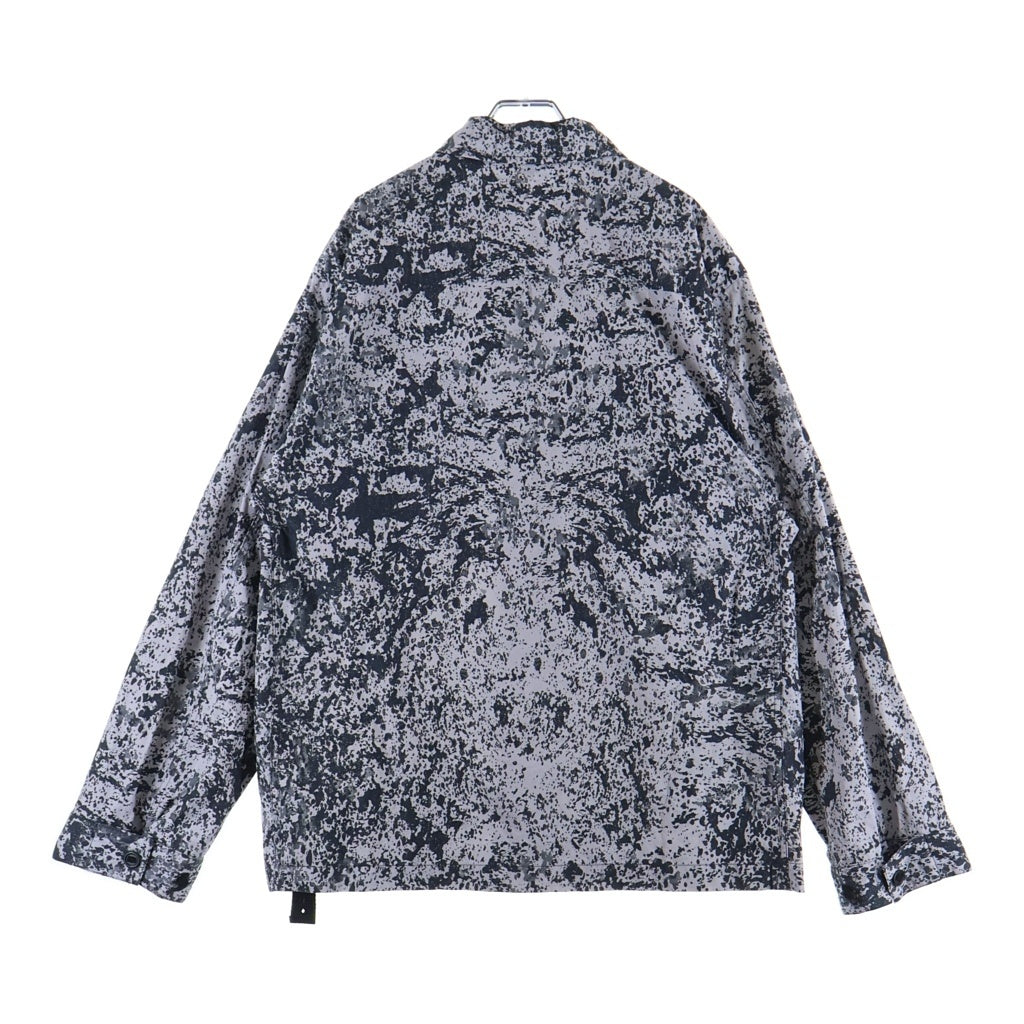 OAMC(オーエーエムシー) 26SS ×RON HERMAN ロンハーマン カモ柄 ミリタリーカーゴシャツジャケット ホワイト/グレー 4320700087