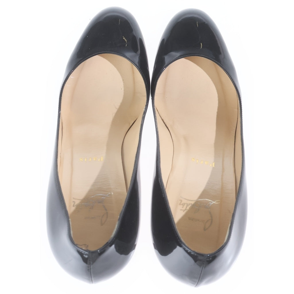 CHRISTIAN LOUBOUTIN(クリスチャンルブタン) SIMPLE PUMP 85 KID シンプルパンプ パテントレザー ピンヒール パンプス ブラック/レッド レディース