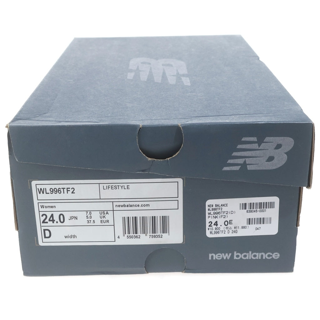 New Balance(ニューバランス) WL996TF2 スウェード切り替え ローカットスニーカー レディース ピンク US7/24cm