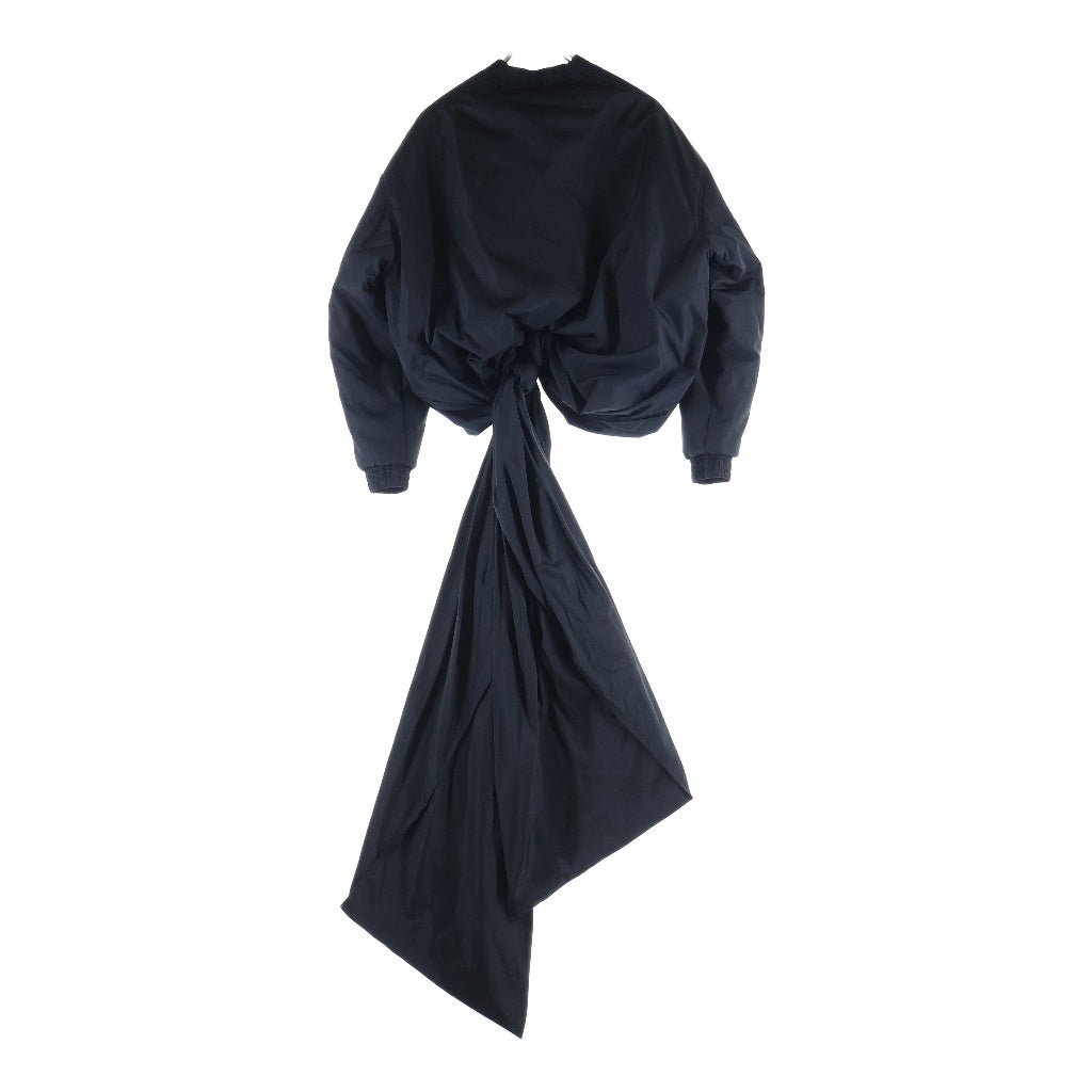 CECILIE BAHNSEN(セリシーバンセン) UBON JACKET ウボン バックリボン クロップド パファージャケット ブラック レディース 2.23OTW14002