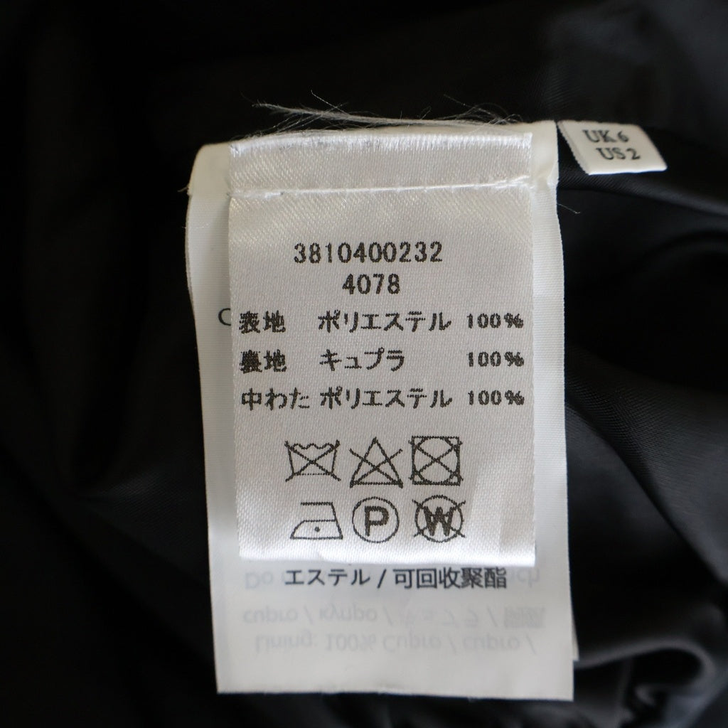 CECILIE BAHNSEN(セリシーバンセン) UBON JACKET ウボン バックリボン クロップド パファージャケット ブラック レディース 2.23OTW14002