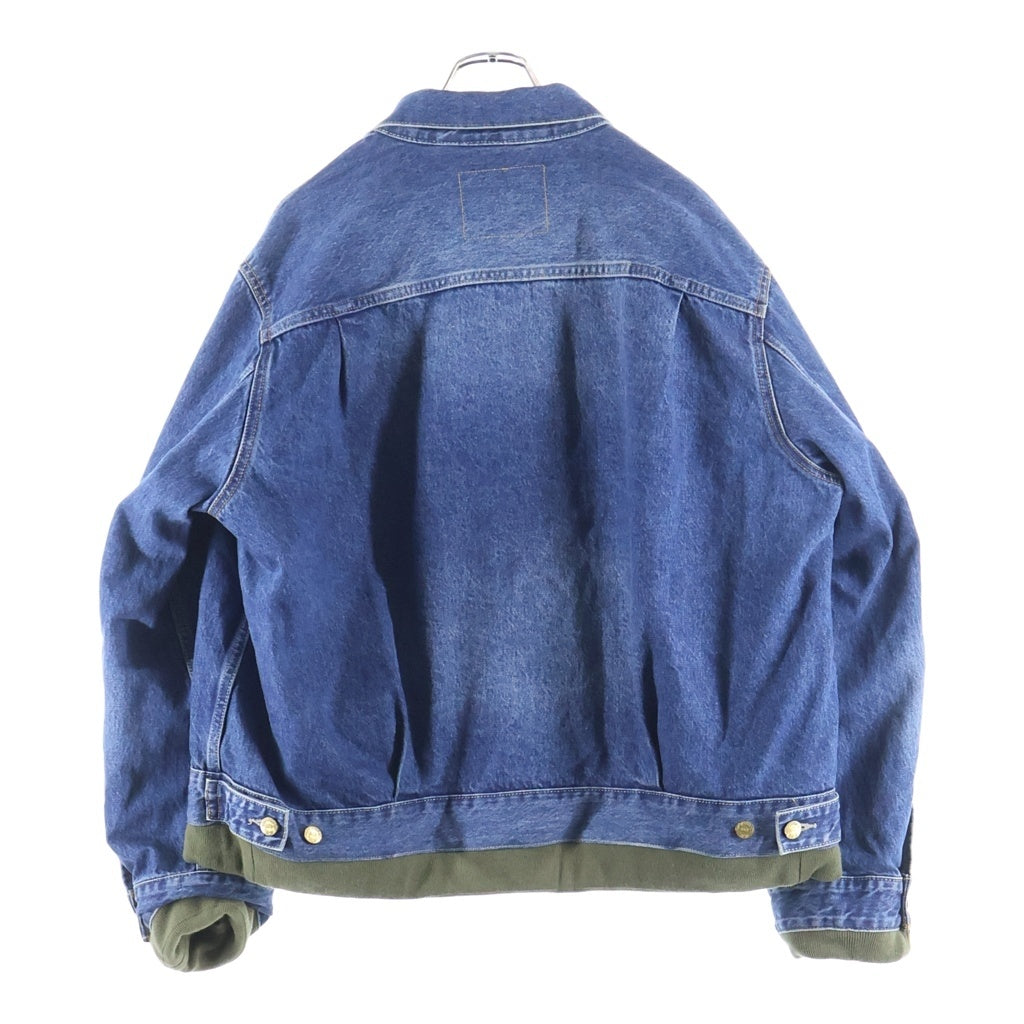 Sacai(サカイ) 25SS ×LEVIS Nylon Twill Reversible Blouson リーバイス ナイロン ツイル リバーシブルブルゾン デニムジャケット カーキ/インディゴ 25-03707M