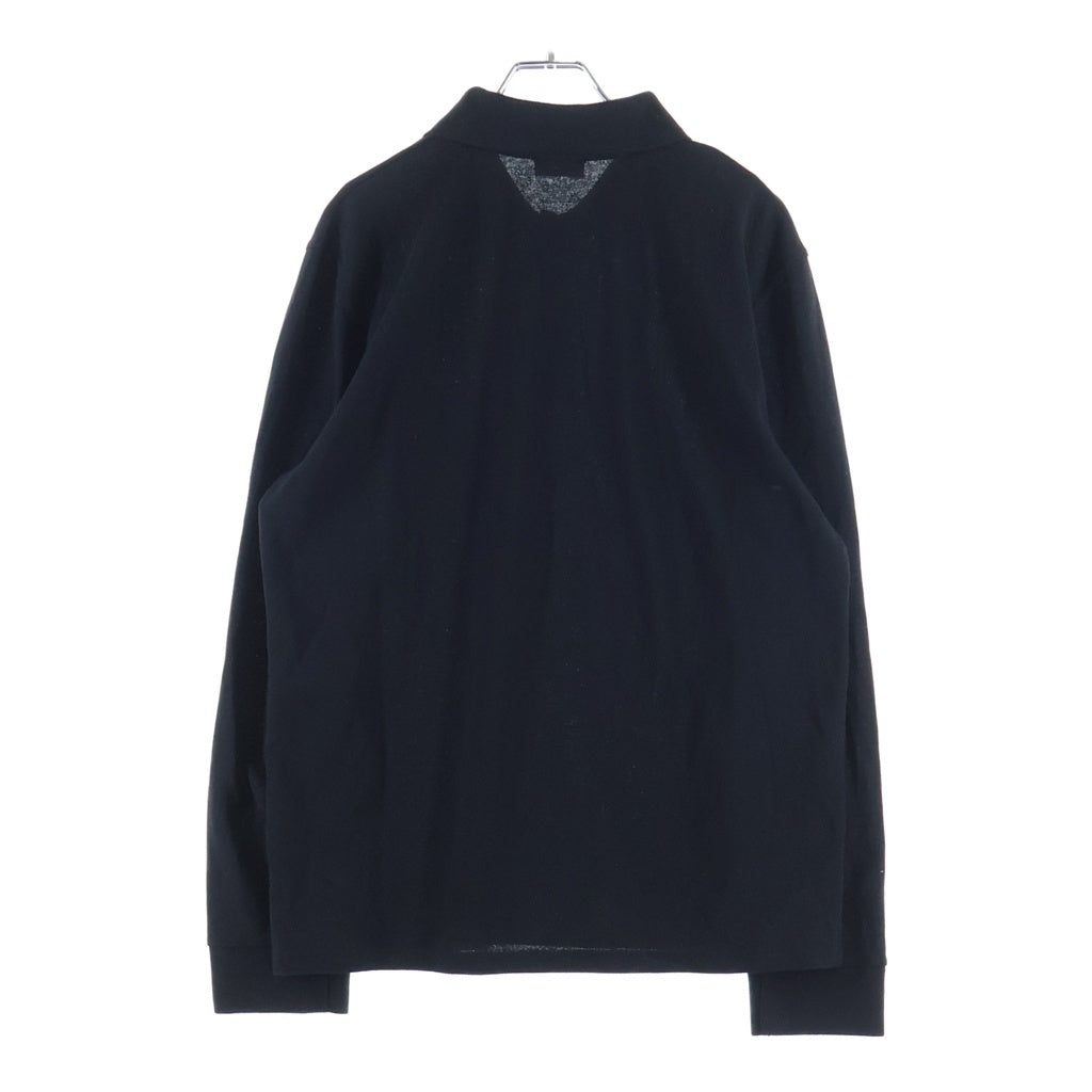 SAINT LAURENT PARIS(サンローランパリ) POCKET POLO ロゴエンブロイダリー チェストポケット 長袖ポロシャツ ブラック 750525 Y37HC