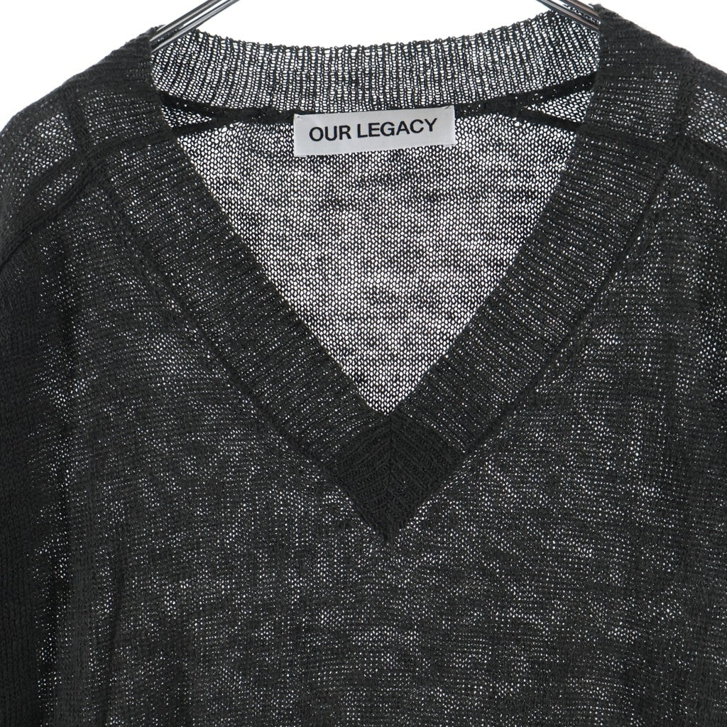 OUR LEGACY(アワーレガシー) 25SS RUE V-NECK ラグランスリーブ Vネック ニット セーター グリーン M2253RNG