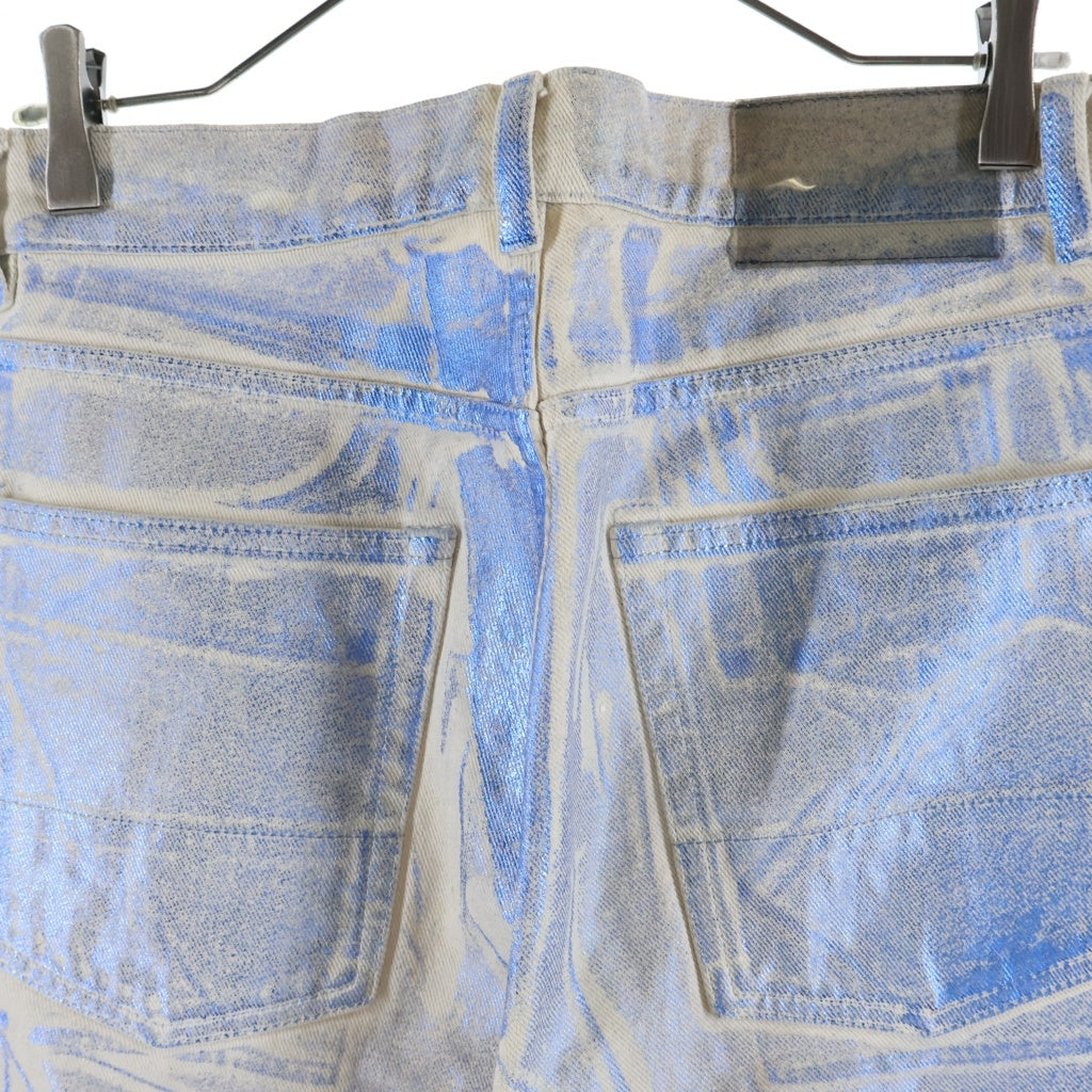 OUR LEGACY(アワーレガシー) 23AW THIRD CUT BLUE FOIL DENIM サード カット フォイル ジッパーフライ デニム パンツ ブルー M2235TBF