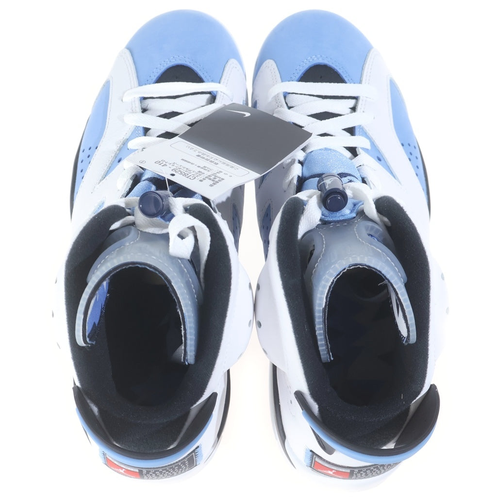 NIKE(ナイキ) AIR JORDAN 6 UNC エアジョーダン6 ハイカットスニーカー ブルー US9.5/27.5cm CT8529-410