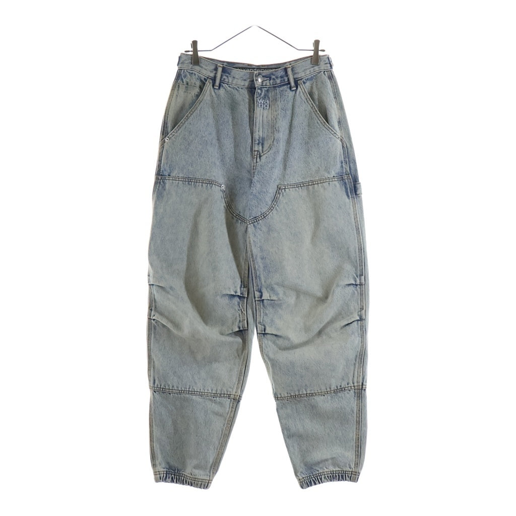 ALEXANDER WANG(アレキサンダーワン) 22SS DOUBLE FRONT CARPENTER JEAN ダブルフロント カーペンタージーンズ サイドアジャスター付 ワイドデニムパンツ レディース インディゴ
