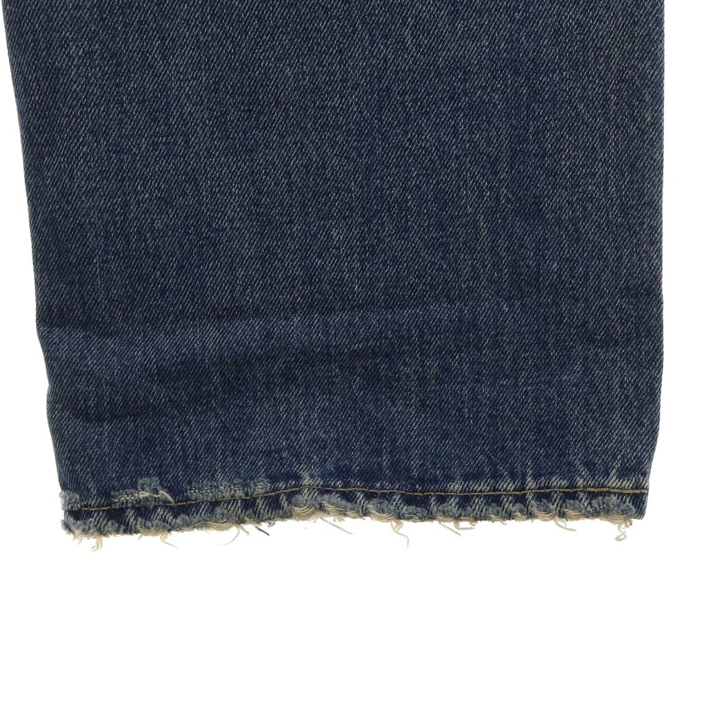 DAIRIKU(ダイリク) 22AW SLIM COATING DENIM PANTS ボタンフライ スリムコーティングデニムパンツ ジーンズ インディゴ/ブラック D-4