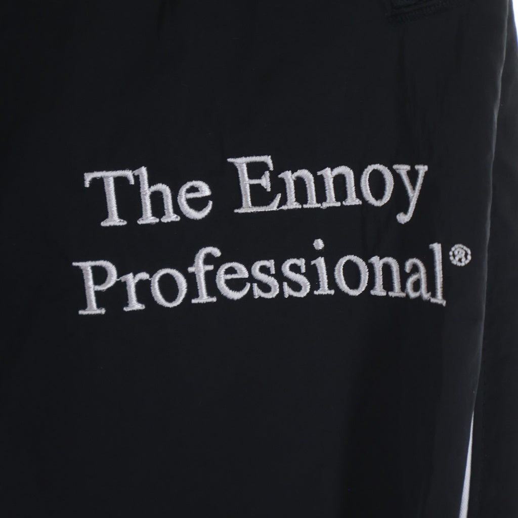 The Ennoy Professional(エンノイプロフェッショナル) 26SS PIPING NYLON TRACK PANT パイピング ナイロン トラック パンツ ブラック SS26BRENPT01LP