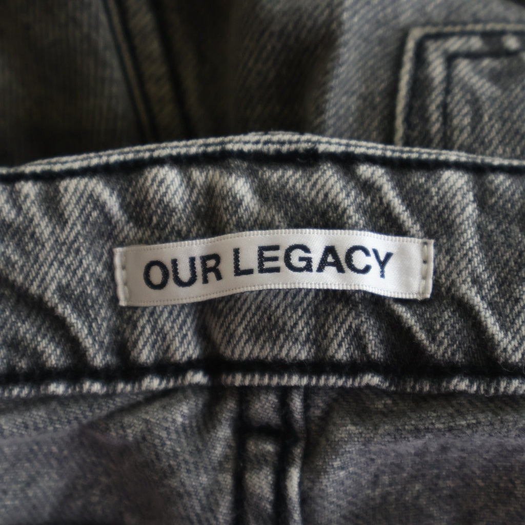 OUR LEGACY(アワーレガシー) 21AW WMNS EXTENDED LINEAR CUT ウィメンズ エクステンデッド リニアカット ボタンフライ デニムパンツ ジーンズ ブラック M2205EB レディース