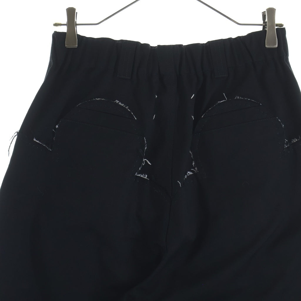 Maison Margiela(メゾンマルジェラ) 24SS WMNS YOKE TROUSERS ウィメンズ ヨーク ダブルタック ジップフライワイドトラウザーズ パンツ ブラック S51KA0591 S54042 レディース