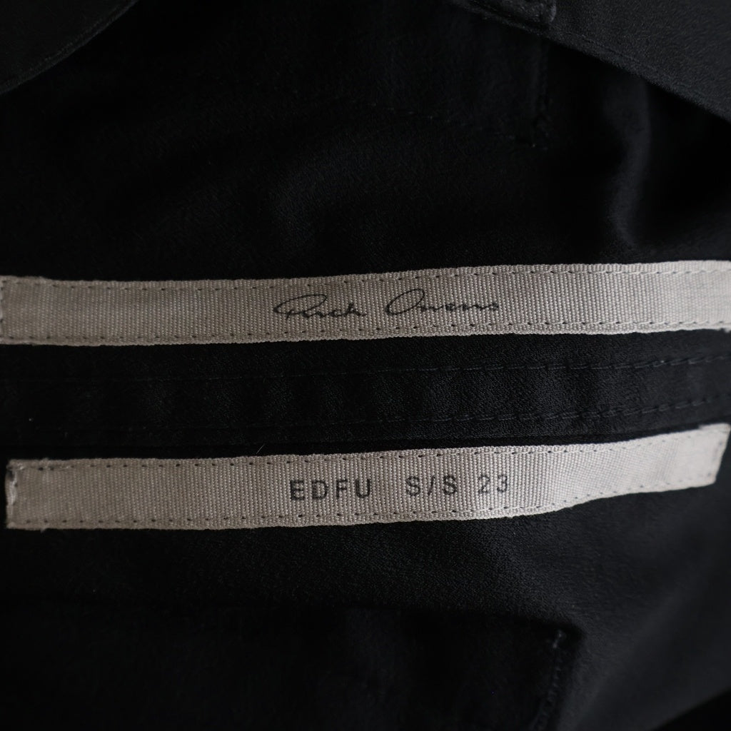 Rick Owens(リックオウエンス) 23SS BOLAN BOOTCUT ボラン ポリエステル ブーツカット ジップフライトラウザーズ ブラック RP01C5329-TF