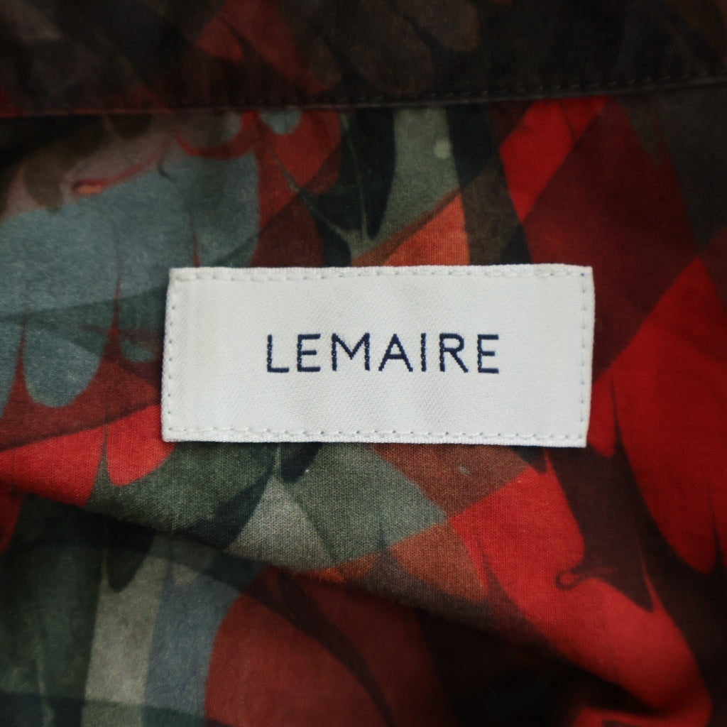 LEMAIRE(ルメール) 22AW REGULAR COLLAR TWISTED SHIRT レギュラーカラー 総柄 ツイステッド長袖シャツ レッド SH305 LF855