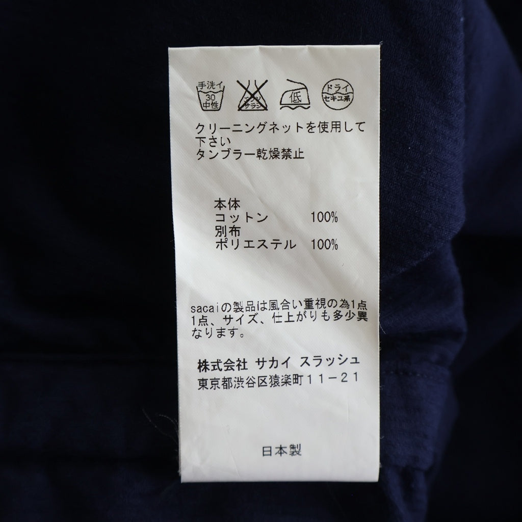 Sacai(サカイ) 14AW コーデュロイ ワンポケット ボタンダウン長袖シャツ ネイビー 14‐00645M