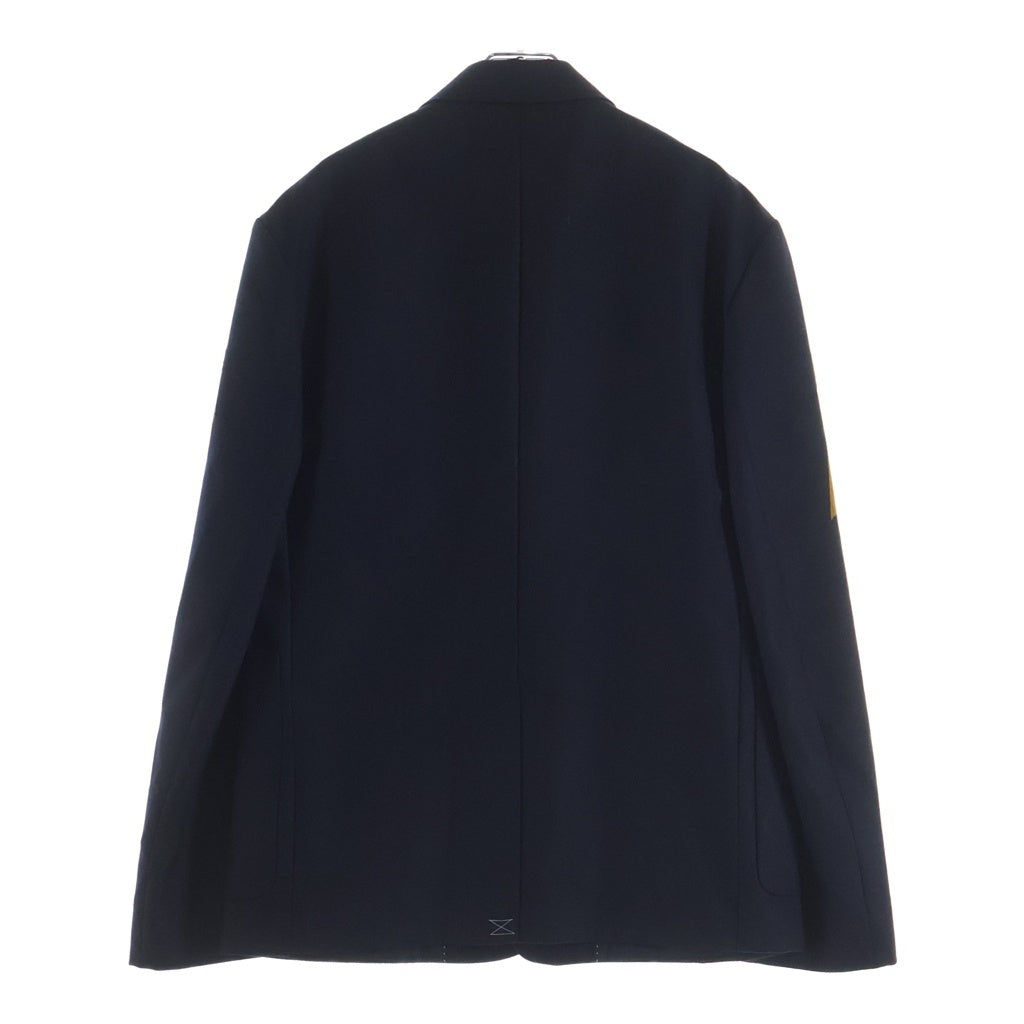 DRIES VAN NOTEN(ドリスヴァンノッテン) 23AW BILLY SC 7209 M.W.JAKET ウール ペイント加工 テーラードジャケット ネイビー/イエロー 020418-7209-509
