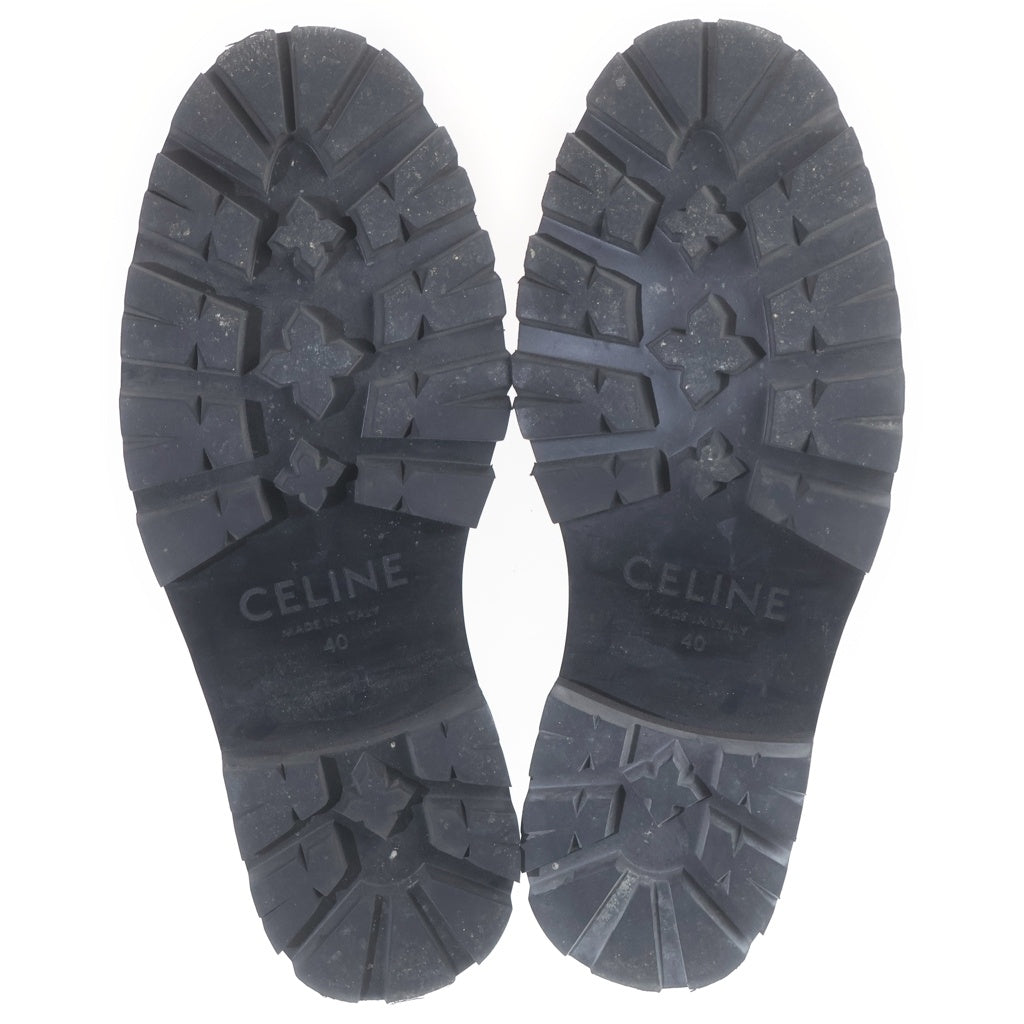 CELINE(セリーヌ) 22SS MARGARET CHUNKY LOAFER マーガレット チャッキー ゼブラ柄 タッセルローファー ブラック 346533654C.38AW