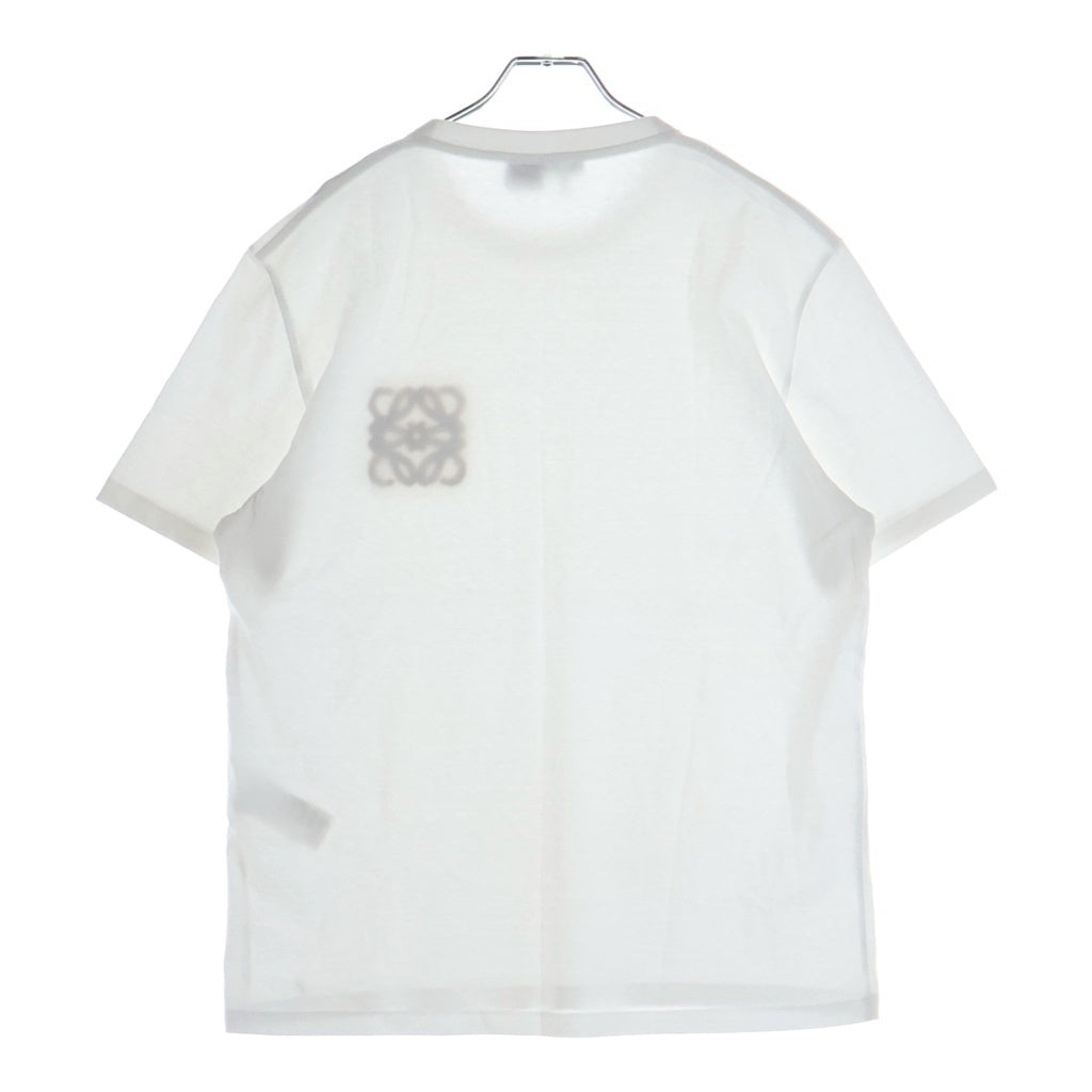 LOEWE(ロエベ) 24SS PAULA'S IBIZA パウラズ イビザ パイル アナグラムロゴ刺繍 クルーネック 半袖Tシャツ カットソー ホワイト H616Y22X67