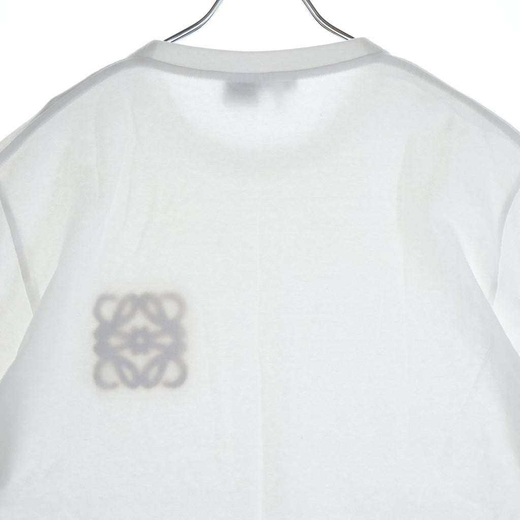 LOEWE(ロエベ) 24SS PAULA'S IBIZA パウラズ イビザ パイル アナグラムロゴ刺繍 クルーネック 半袖Tシャツ カットソー ホワイト H616Y22X67