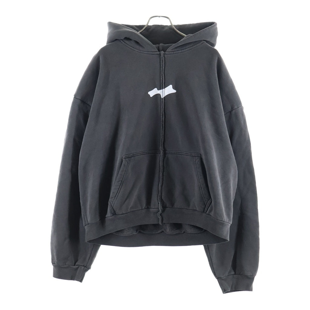 NO BRAND(ノーブランド) SKYLARK(スカイラーク) NO ZIP HOODIE ノージップ フロントロゴ プルオーバースウェットパーカー フーディー グレー