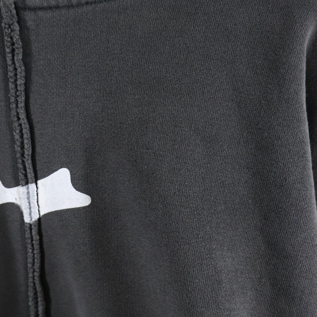 NO BRAND(ノーブランド) SKYLARK(スカイラーク) NO ZIP HOODIE ノージップ フロントロゴ プルオーバースウェットパーカー フーディー グレー