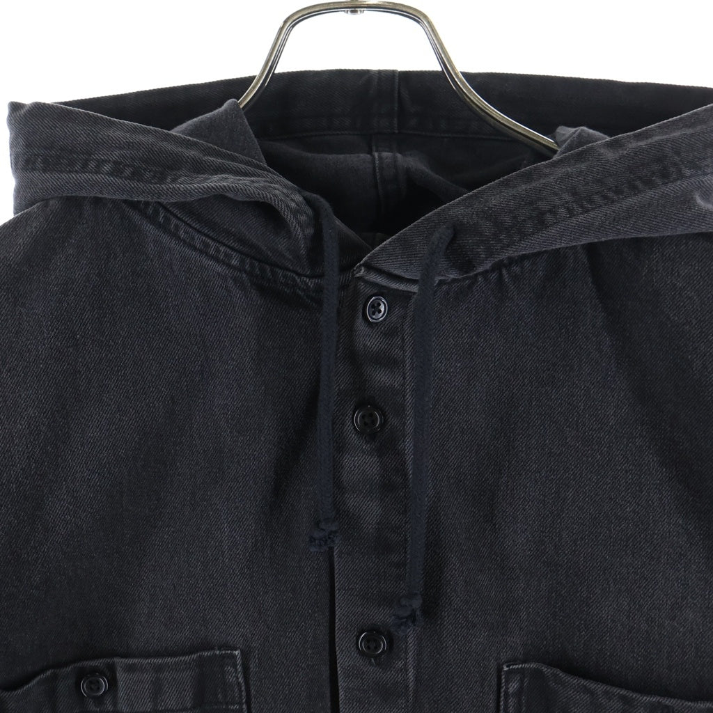 SUPREME(シュプリーム) 25SS Hooded Denim Shirt ロゴ刺繍 フーデッドデニムシャツ ピンク