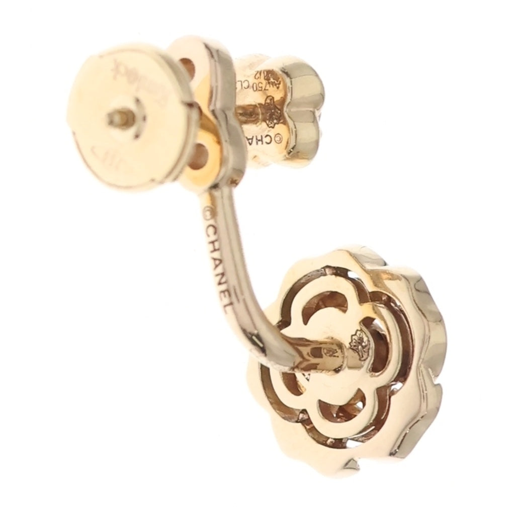 CHANEL(シャネル) カメリア コレクション トランスフォーマブル シングル イヤリング ピアス ピンクゴールド ダイヤモンド K18PG J12119 片耳 レディース