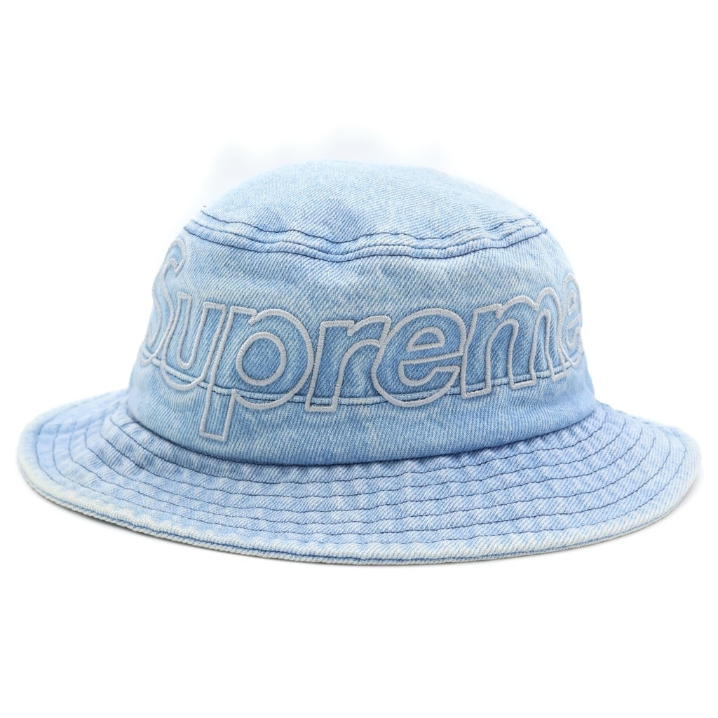 SUPREME(シュプリーム) 23SS Outline Crusher Denim アウトライン クラッシャー デニムバケットハット 帽子 インディゴ