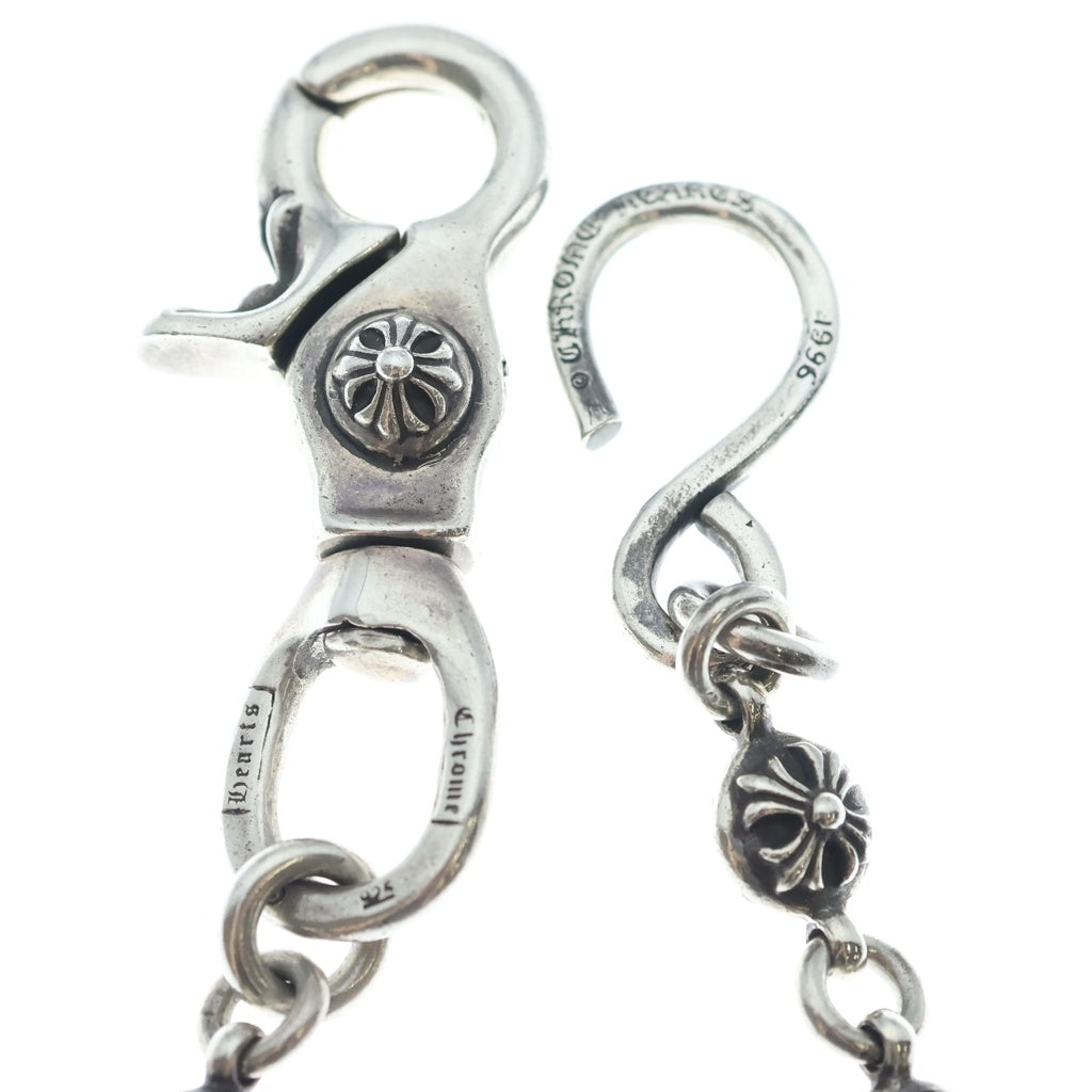 CHROME HEARTS(クロムハーツ) 2BALL LONG-S/1クリップロング#2クロスボール ウォレットチェーン シルバー BCA386