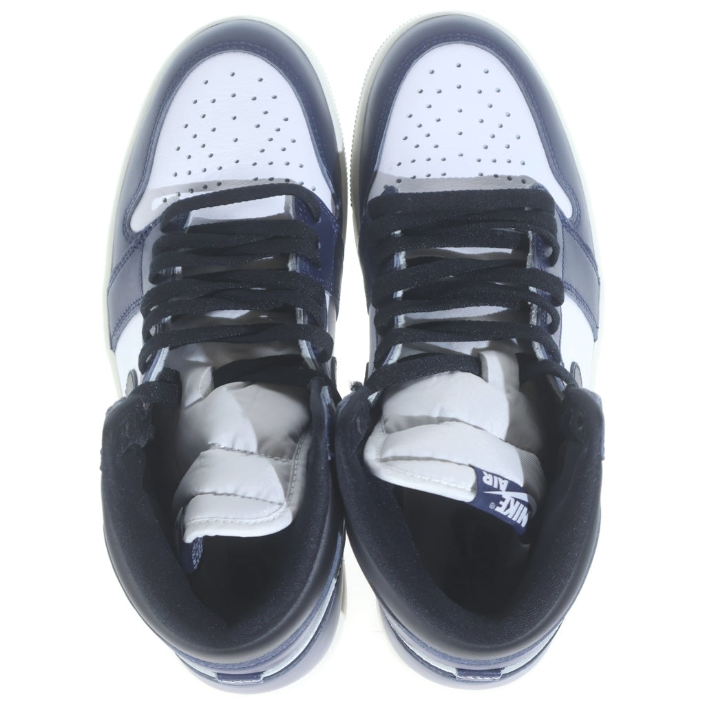 NIKE(ナイキ) AIR JORDAN 1 RETRO HIGH OG Midnight Navy エアジョーダン レトロ ハイカットスニーカー ホワイト/ネイビー US9.5/27.5cm DZ5485-401