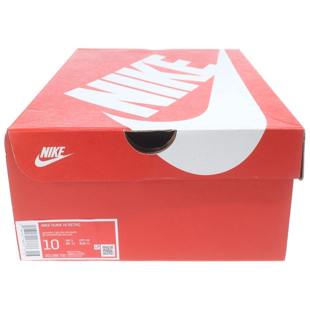 NIKE(ナイキ) DUNK HIGH RETRO University Gold and Black ダンク レトロ ハイカットスニーカー イエロー/ブラック US10/28cm DD1399-700