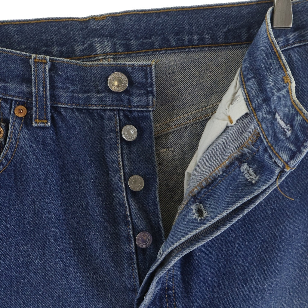 Levi's(リーバイス) 90S VINTAGE 501 ヴィンテージ ボタン裏546 ビッグE USA製 デニム ジップフライ ストレートパンツ ブルー 501-0000