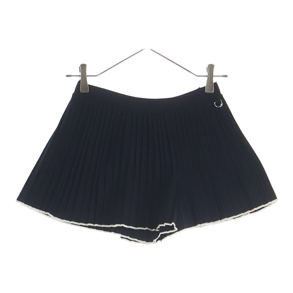 JACQUEMUS(ジャックムス) LE SHORT MAILLE PLISSE ルショートマイルプリッセ プリーツニットミニショーツ ブラック レディースハーフパンツ 241KN436