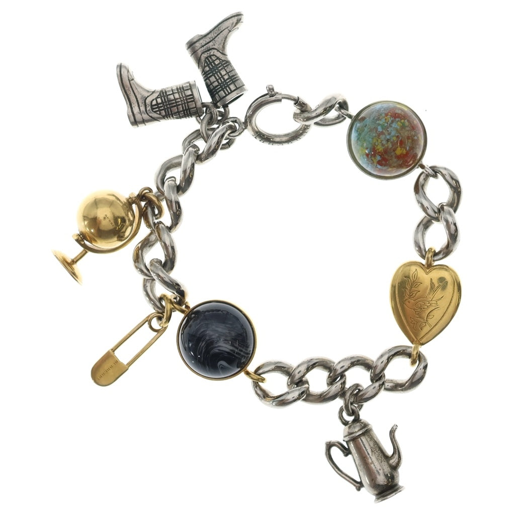 BURBERRY(バーバリー) MULTI CHARM BRACELET マルチチャームブレスレッド シルバー/ゴールド
