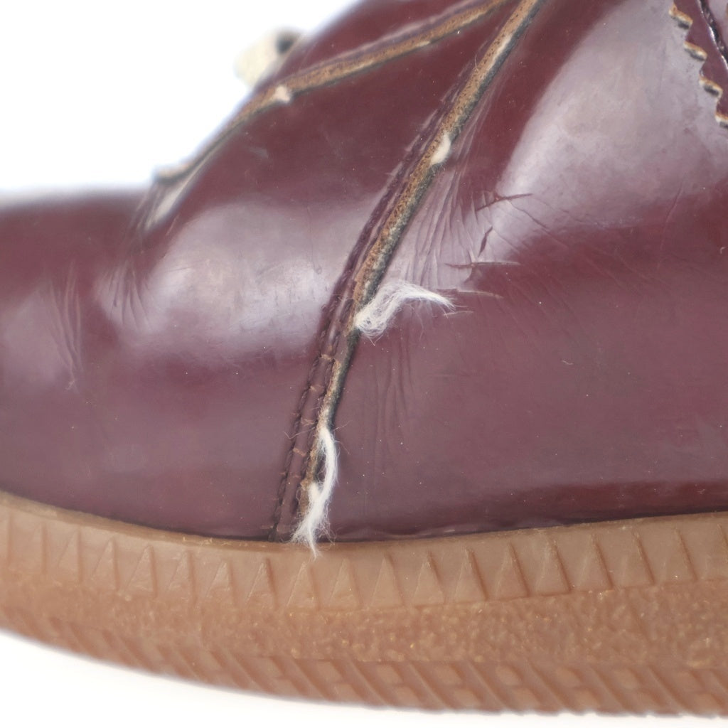 Maison Margiela(メゾンマルジェラ) REPLICA GERMAN TRAINER レプリカ ジャーマントレーナー パテントレザー パンチング加工 ローカットスニーカー バーガンディ レディース