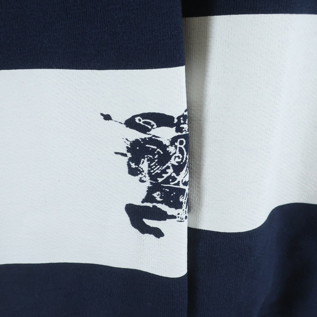 BURBERRY(バーバリー) EKD Stripe P/O EKDストライプ プルオーバースウェットシャツ トレーナー ネイビー/ホワイト 8092683