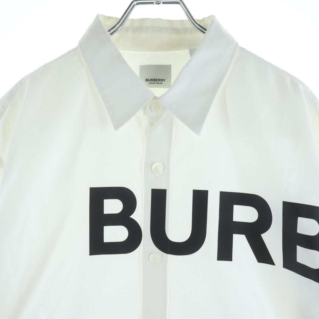 BURBERRY(バーバリー) 20SS Horseferry ホースフェリー ロゴプリント 長袖シャツ ホワイト 8023776