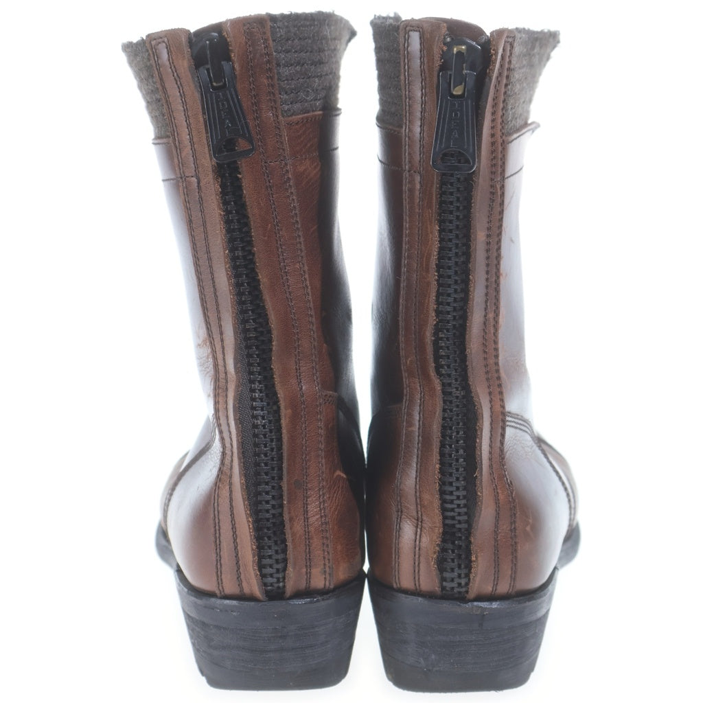 5351 POUR LES HOMMES(5351プールオム) BACK ZIP LACE UP BOOTS バックジップ レースアップ ブーツ ブラウン
