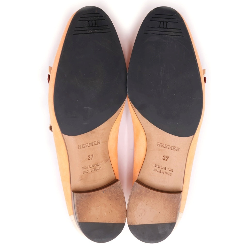 HERMES(エルメス) ROYAL ロワイヤル H金具 スウェードレザー ローファー レディース マルチカラー 181071Z