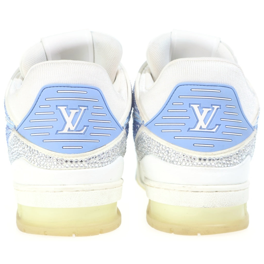 LOUIS VUITTON(ルイヴィトン) 20AW 50足限定 LVトレイナー スワロフスキー ハイカットスニーカー ブルー/ホワイト レディース