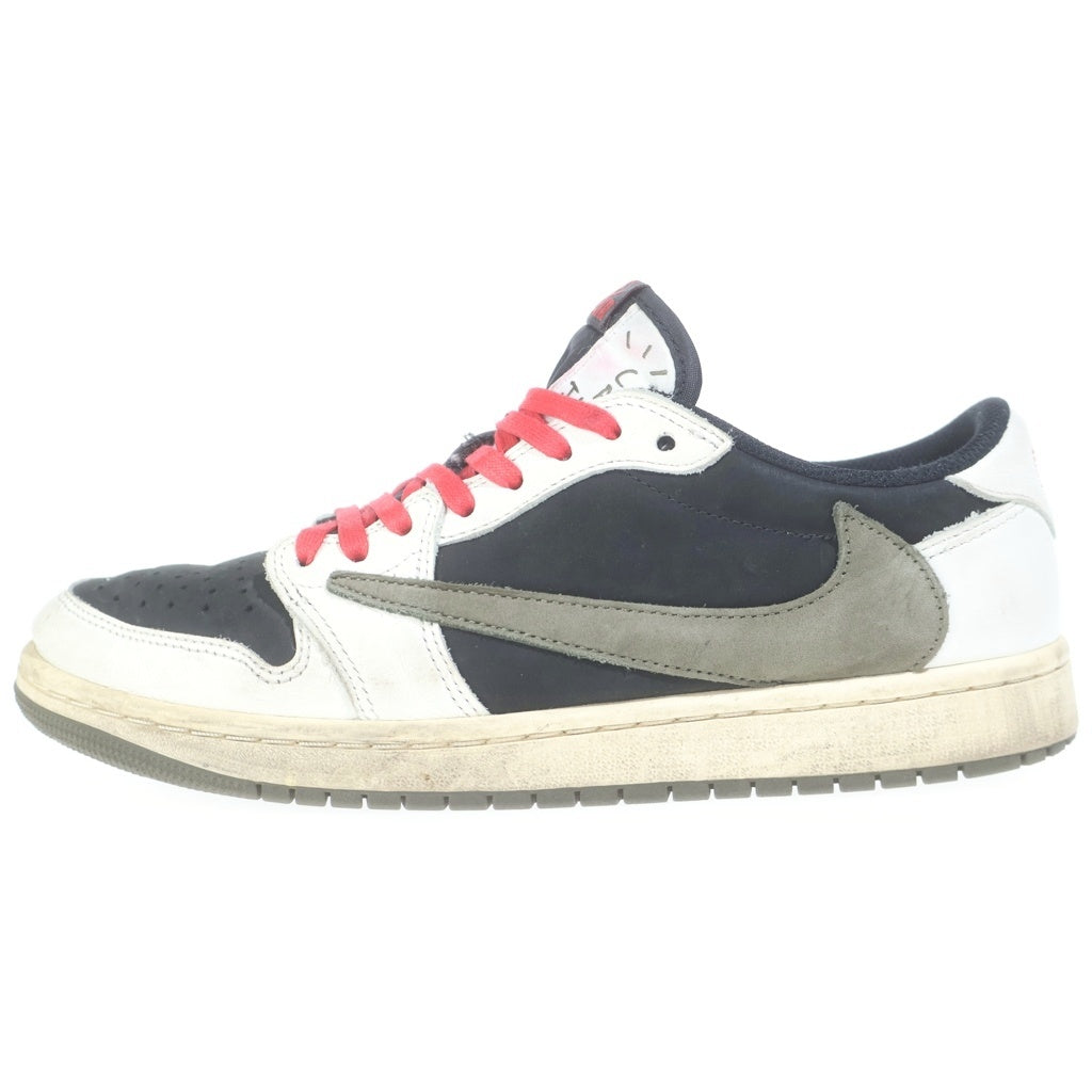 NIKE(ナイキ) ×TRAVIS SCOTT WMNS AIR JORDAN 1 LOW OG MEDIUM OLIVE トラヴィススコット ウィメンズ エアジョーダン1 ミディアム オリーブ ローカットスニーカー US10/27.0cm DZ4137-106
