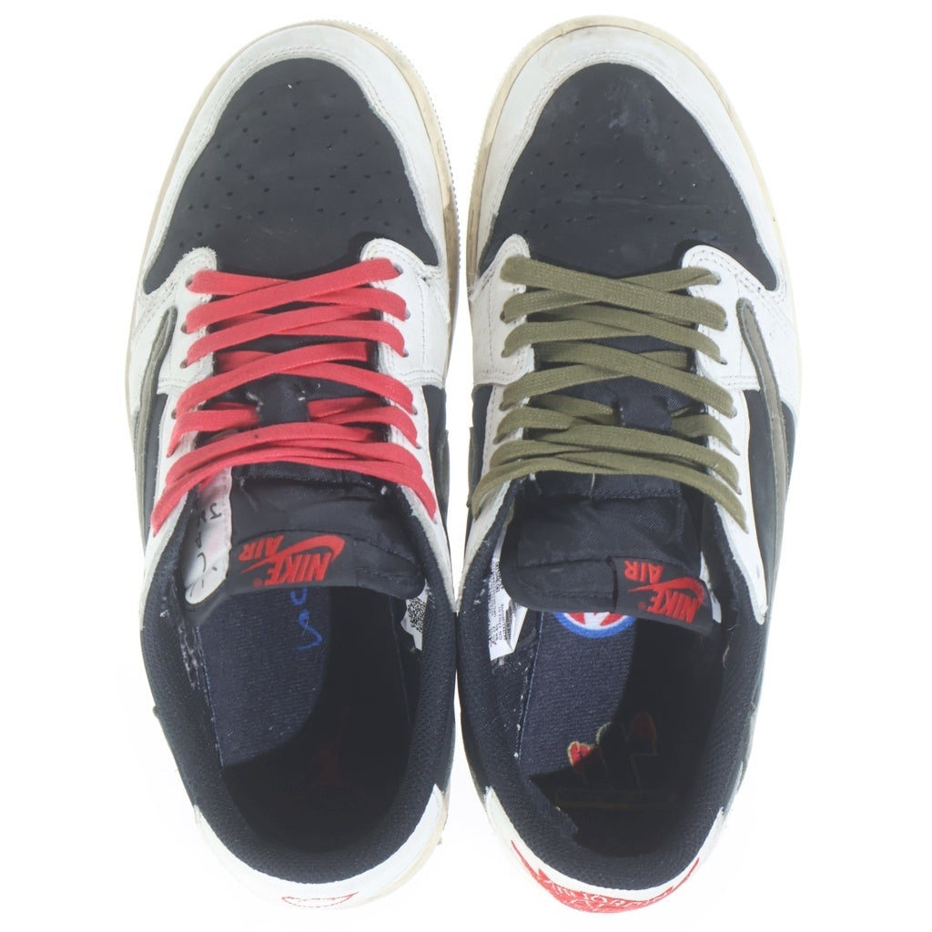NIKE(ナイキ) ×TRAVIS SCOTT WMNS AIR JORDAN 1 LOW OG MEDIUM OLIVE トラヴィススコット ウィメンズ エアジョーダン1 ミディアム オリーブ ローカットスニーカー US10/27.0cm DZ4137-106