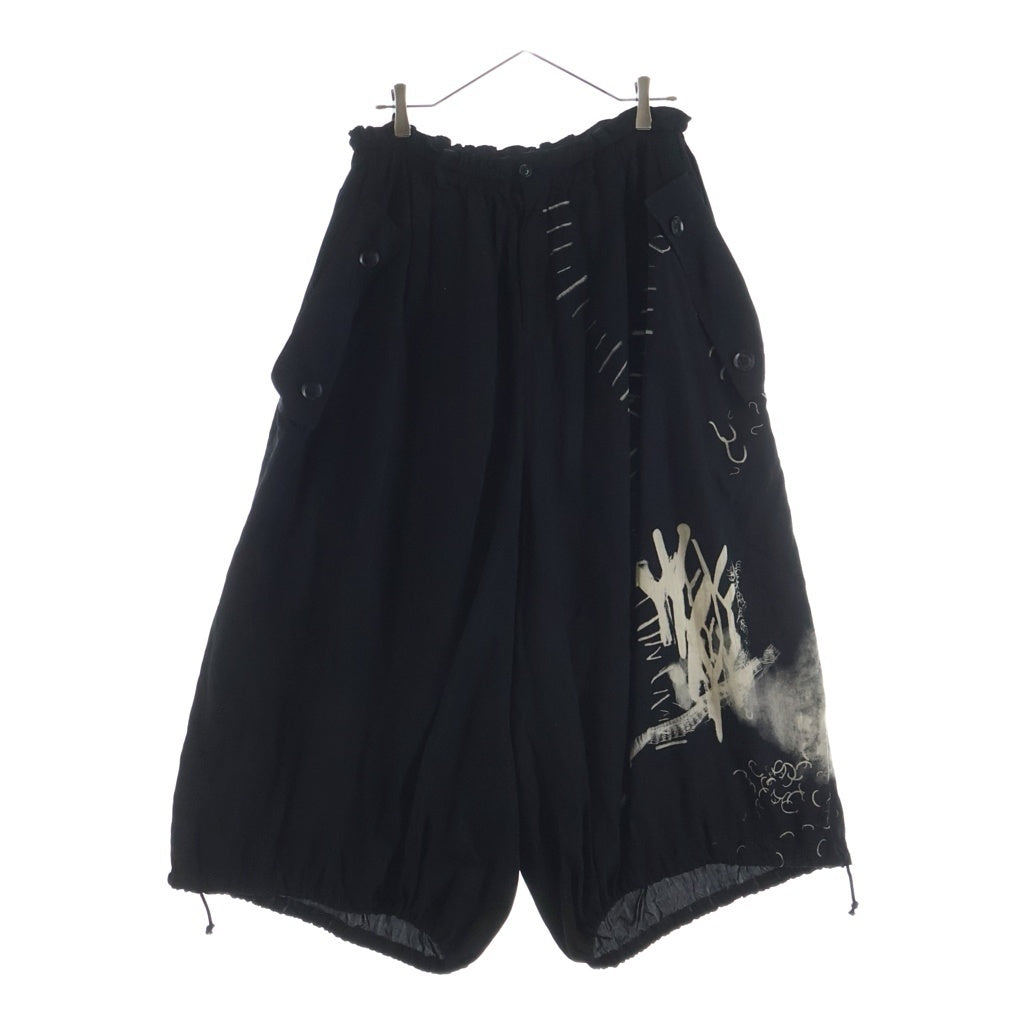 Y's(ワイズ) 26SS Y FLAP POCKET ELASTIC WAIST PANTS フラップ ポケット エラスティック ウエスト イージーパンツ レディース ブラック YQ-P06-226