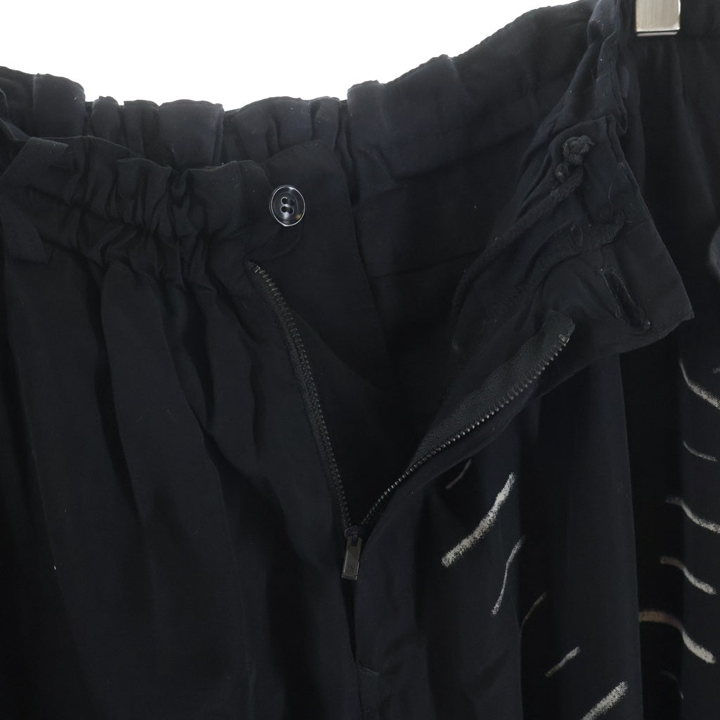Y's(ワイズ) 26SS Y FLAP POCKET ELASTIC WAIST PANTS フラップ ポケット エラスティック ウエスト イージーパンツ レディース ブラック YQ-P06-226