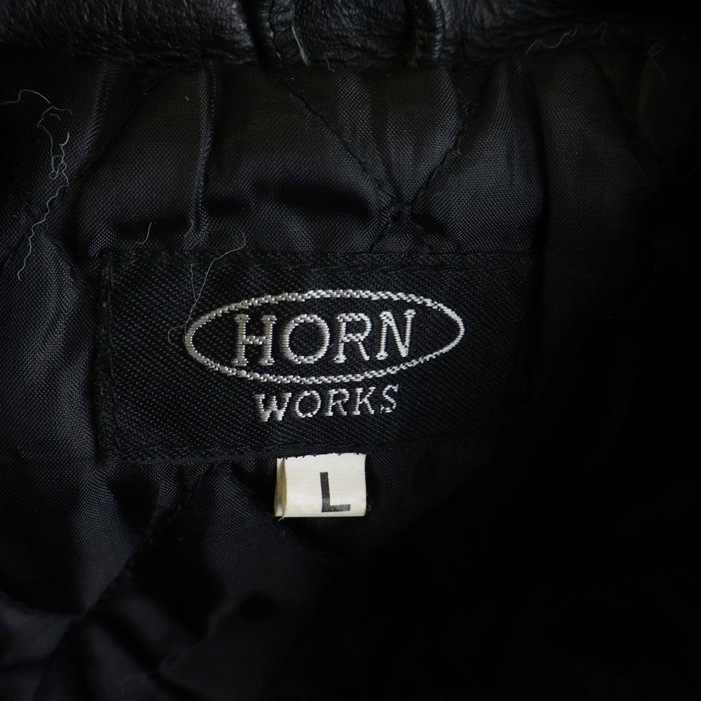 HORN WORKS(ホーンワークス) DOUBLE RIDERS JACKET ダブルライダースジャケット レザーブルゾン ブラック