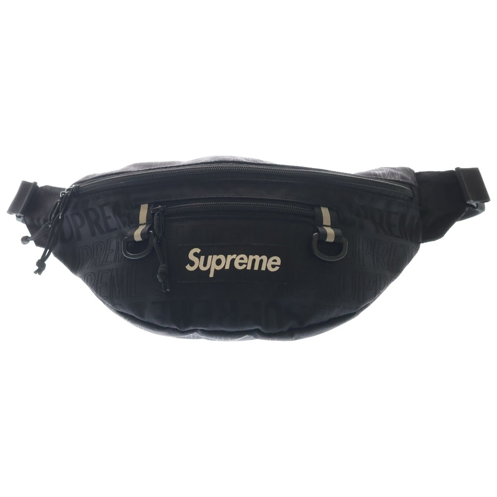 SUPREME(シュプリーム) 19SS WAIST BAG ウエストポーチバッグ 総柄デザイン ボックスロゴ ブラック